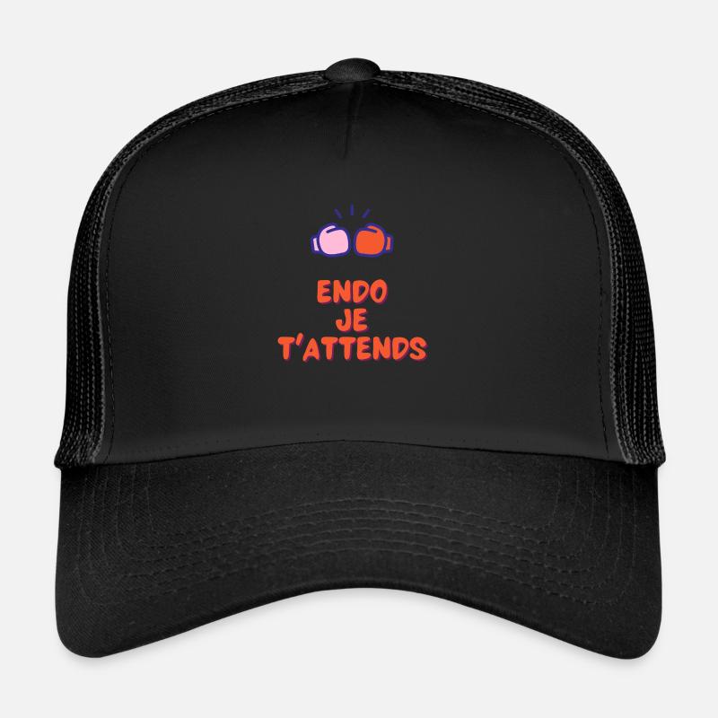 Endo je t attends - Casquette trucker - noir/noir