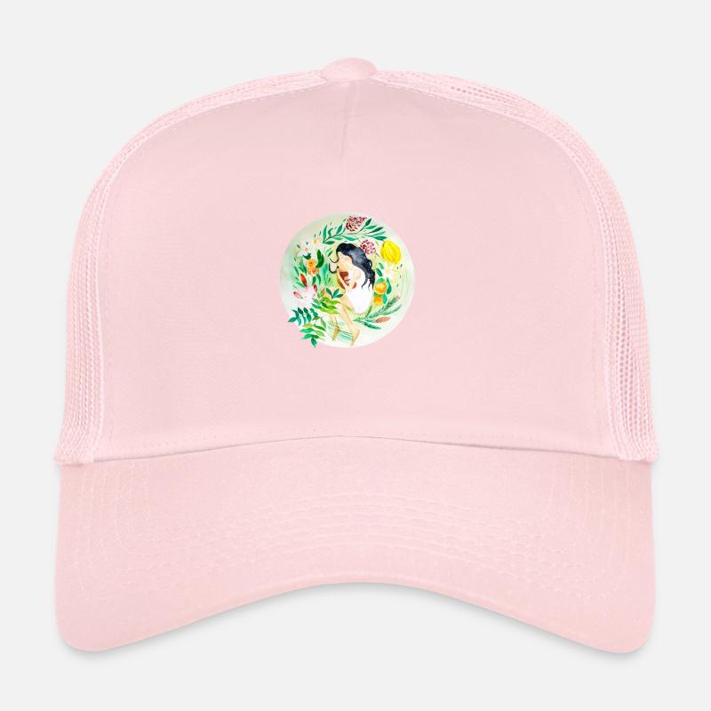 L’enfant intérieur. Dessin à l’aquarelle. Casquette trucker 