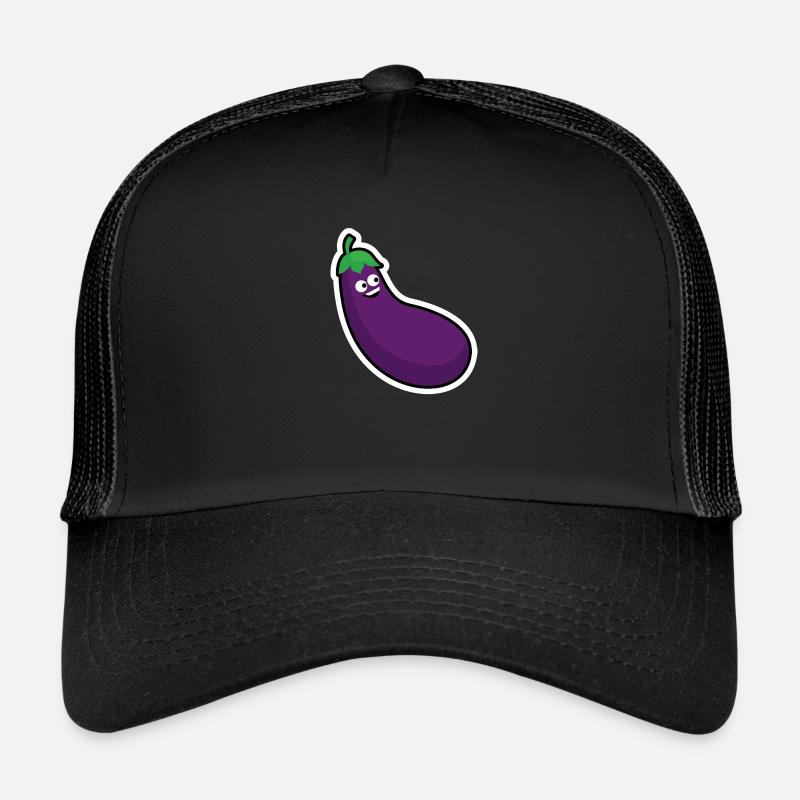 The cheerful eggplant - Trucker Cap - black/black