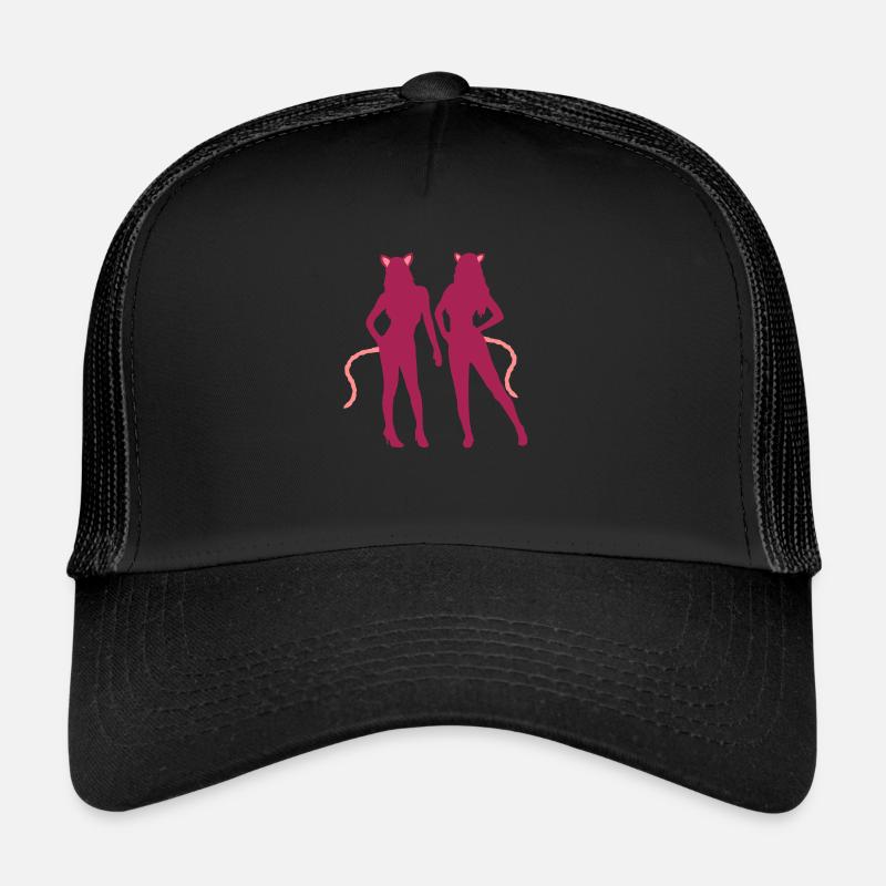 2 Oreilles de chat pour femmes Casquette trucker 