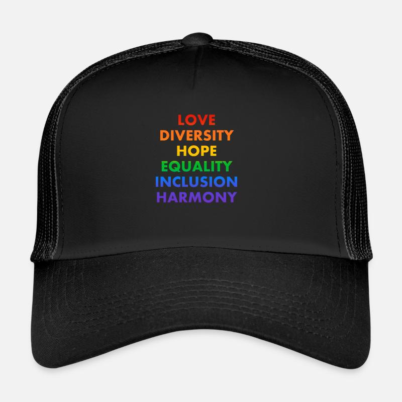LIEBE VIELFALT HOFFNUNG GLEICHHEIT INKLUSION HARMONIE Trucker Cap
