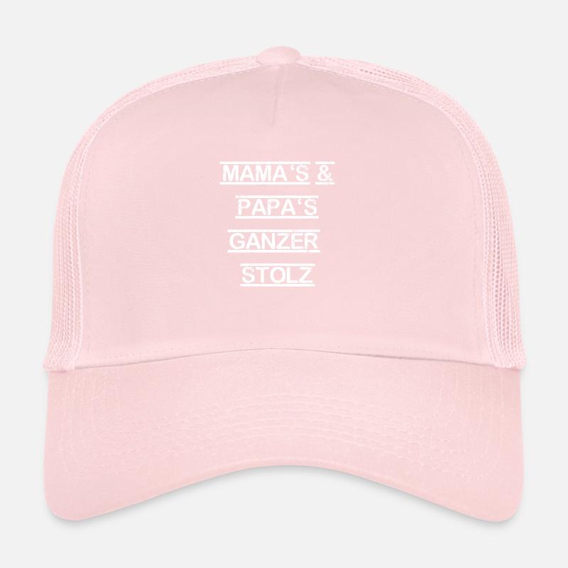 mama papa Eltern stolz Kinder babys Schrift Trucker Cap