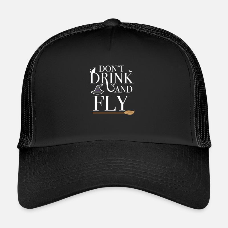Texte amusant de sorcière d’Halloween ne buvez pas et ne volez pas Casquette trucker 