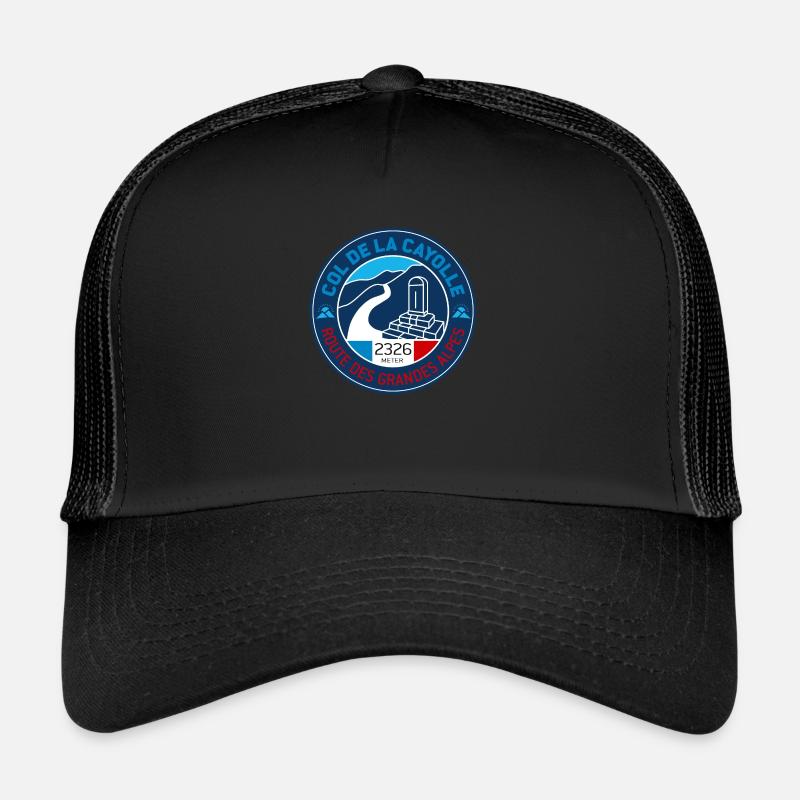 Col de la Cayolle 1 - Trucker Cap - Schwarz/Schwarz