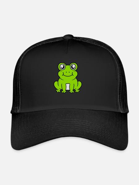 Small seated sweet frog - Trucker Cap - black/black - Front