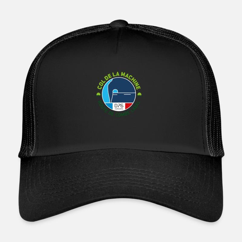 Col de la Machine | Route de Combe Laval | V2 - Trucker Cap - Schwarz/Schwarz