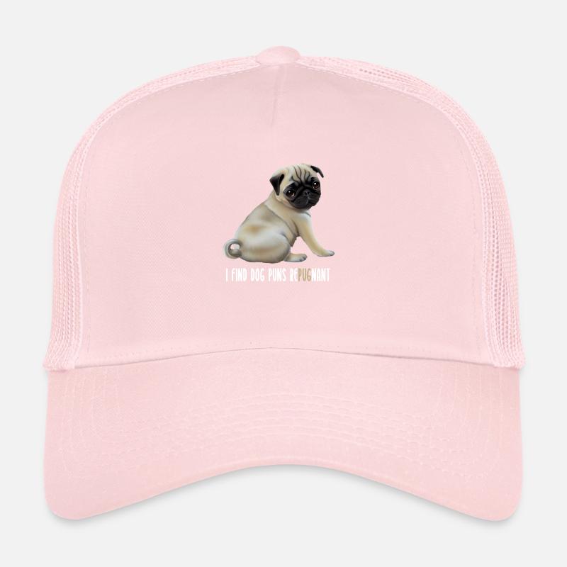 Ich finde Hundewitze abstoßendes T-Shirt mit Mopswelpe Trucker Cap