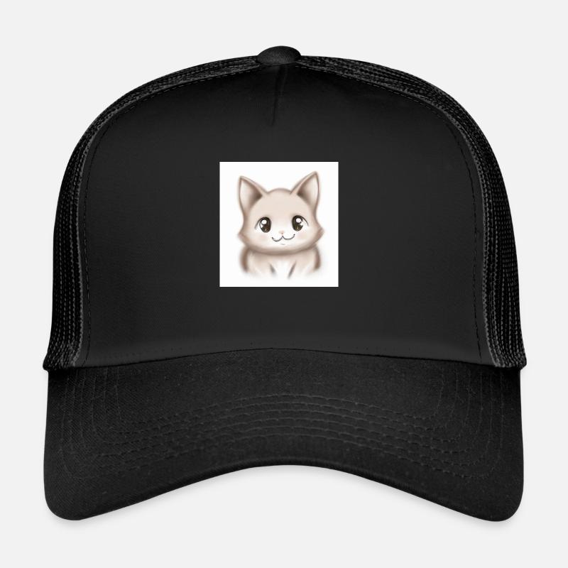 Cat drawn - Trucker Cap - black/black