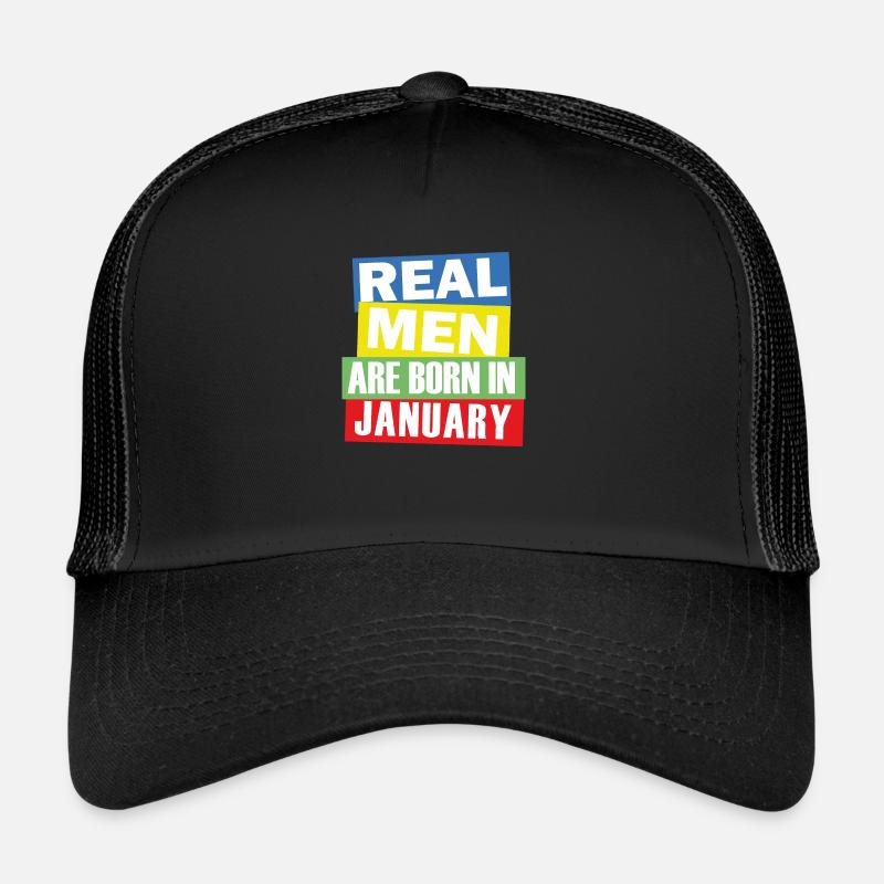 Echte Männer werden im Januar geboren Trucker Cap