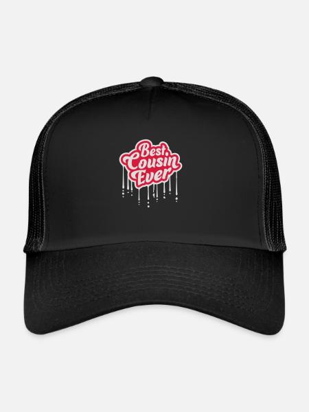 best cousin ever quote - Trucker Cap - black/black - Front