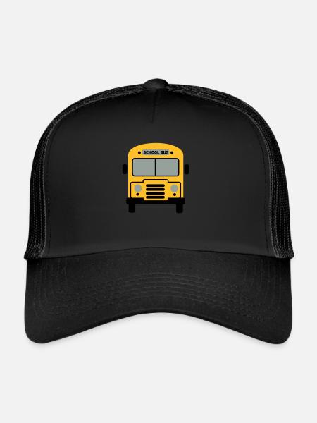 School bus - Trucker Cap - black/black - Front