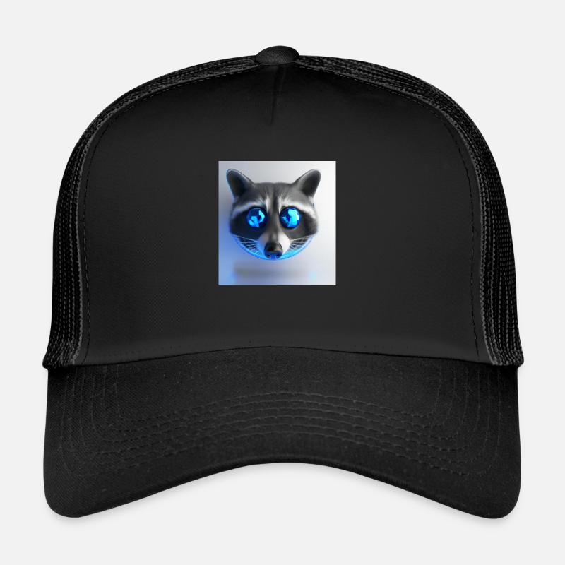 Raton laveur collectionneur de saphir - Casquette trucker  - noir/noir