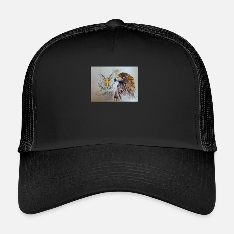 Adler - Trucker Cap - Schwarz/Schwarz
