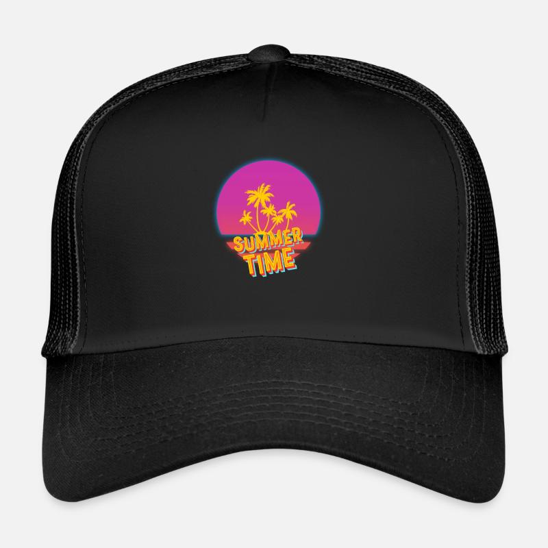 Enter Summer Time - Trucker Cap - Schwarz/Schwarz