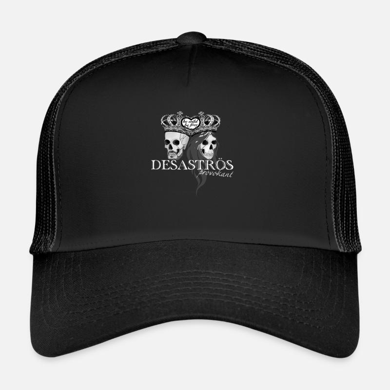 𝔻𝔼𝕊𝔸𝕊𝕋ℝÖ𝕊 𝖕𝖗𝖔𝖛𝖔𝖐𝖆𝖓𝖙 𝖜𝖍𝖎𝖙𝖊 Trucker Cap