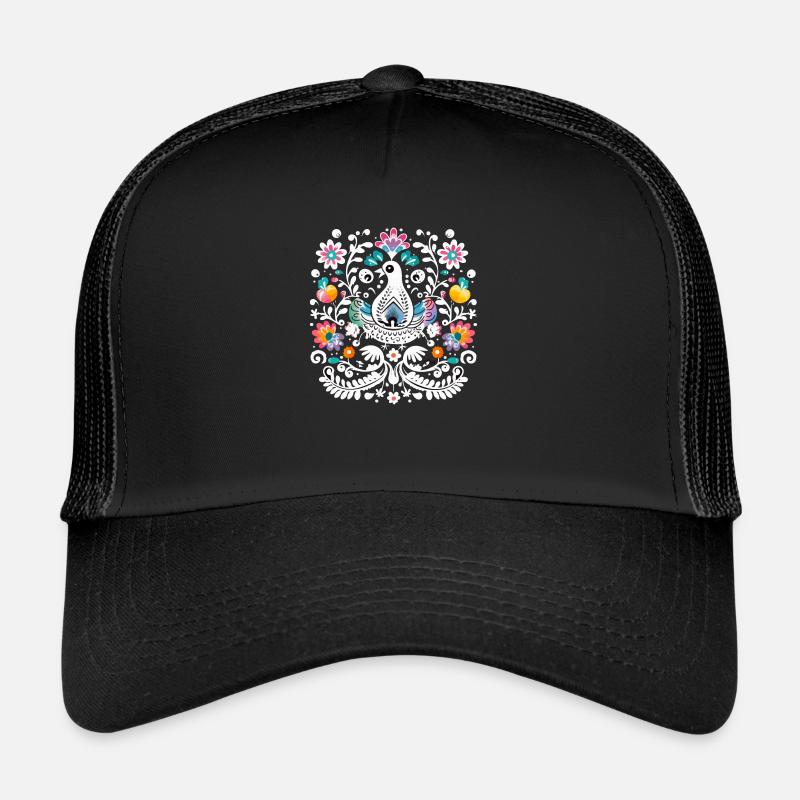 Der weiße Vintage-Vogel Trucker Cap