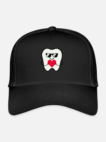 Lunettes de soleil Zahn Smile - Casquette trucker  - noir/noir - Devant