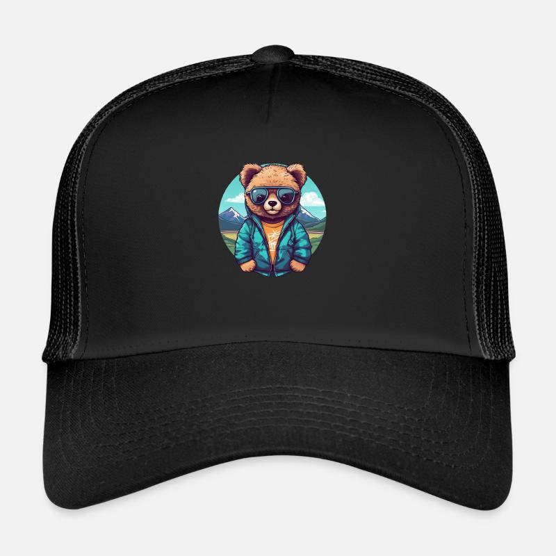 Cooler Bär - Trucker Cap - Schwarz/Schwarz