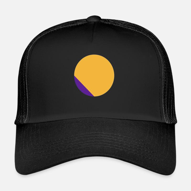 zweifarben Kreis - Trucker Cap - Schwarz/Schwarz
