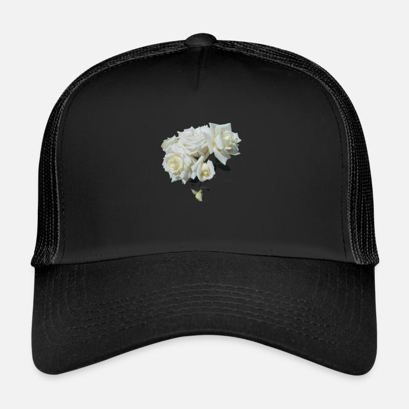 WHITE ROSE BUSH Trucker Cap