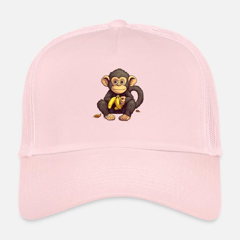 Affen um Spaß und Lachen mit einem Cartoon Trucker Cap