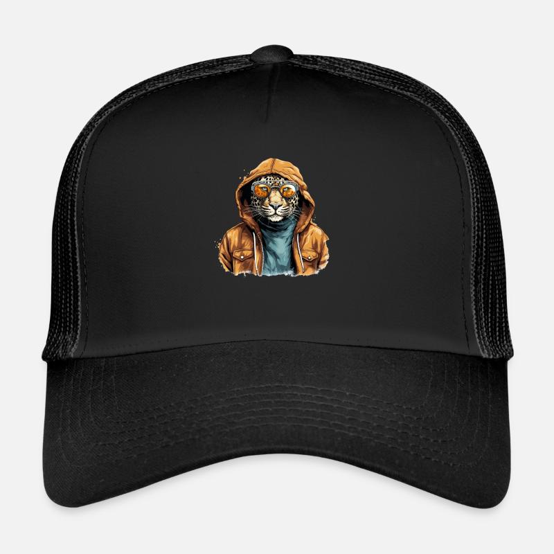 Léopard style rue | Amoureux des léopards Casquette trucker 