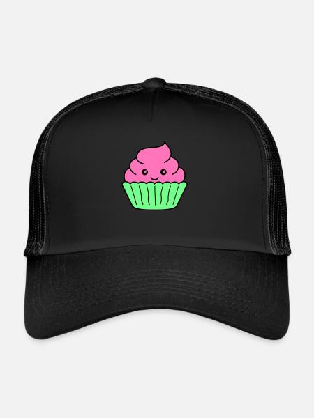 cupcake sucré - Casquette trucker  - noir/noir - Devant