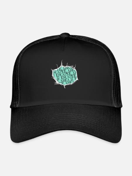 dictons drôles auteurs éditeur drôles dictons humour - Casquette trucker  - noir/noir - Devant