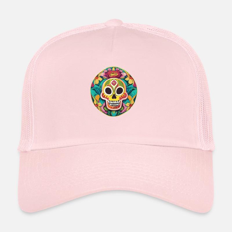 Calavera - Crâne coloré Casquette trucker 