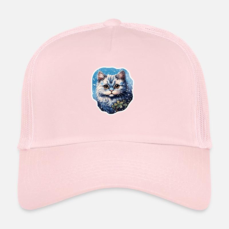 Cat in snowfall Trucker Cap