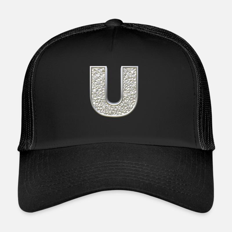 U, letter, initial, monogram, Trucker Cap