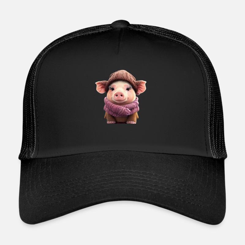 Winter groß - Trucker Cap - Schwarz/Schwarz