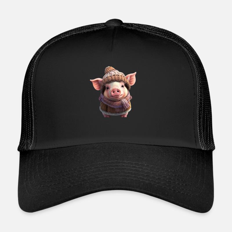 Mignon porcelet d’hiver Casquette trucker 