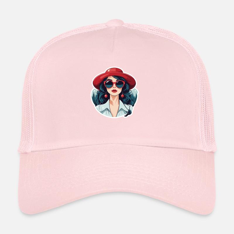 Illustration de Noël fille Casquette trucker 