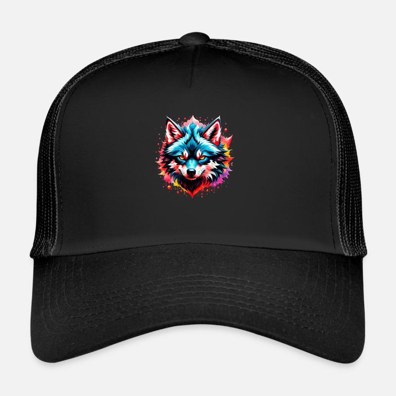 loup tatouage Casquette trucker 