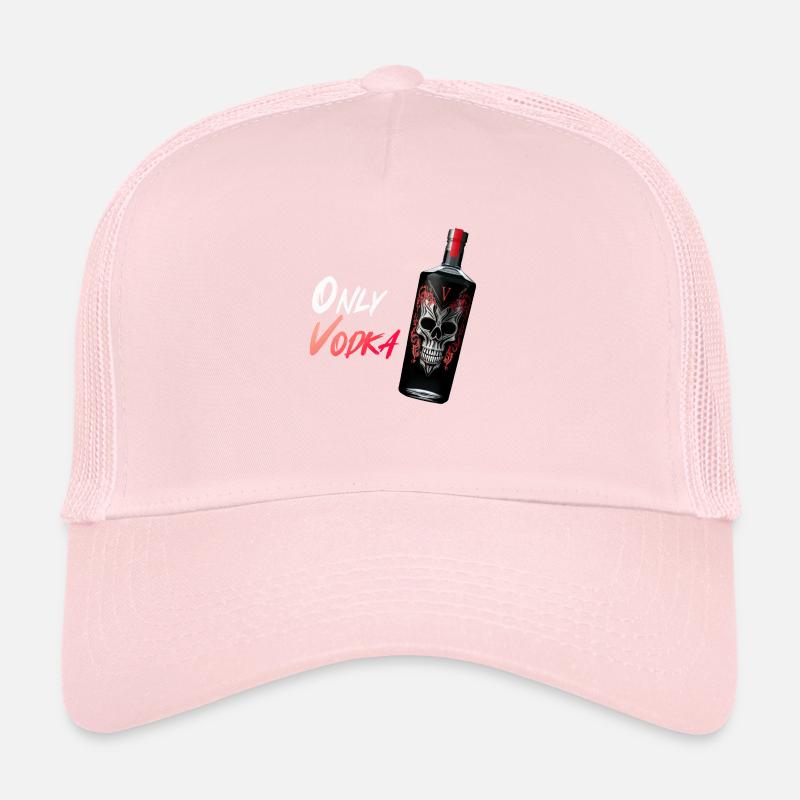 Only Vodka Alcohol Lover Skull Trucker Cap
