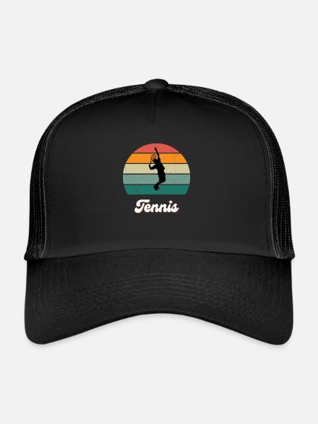 Retro Tennis Legend - Trucker Cap - black/black - Front