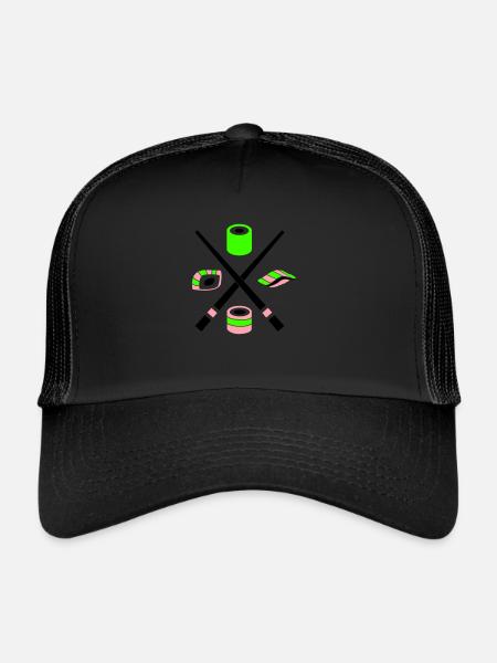 sushi - Casquette trucker  - noir/noir - Devant