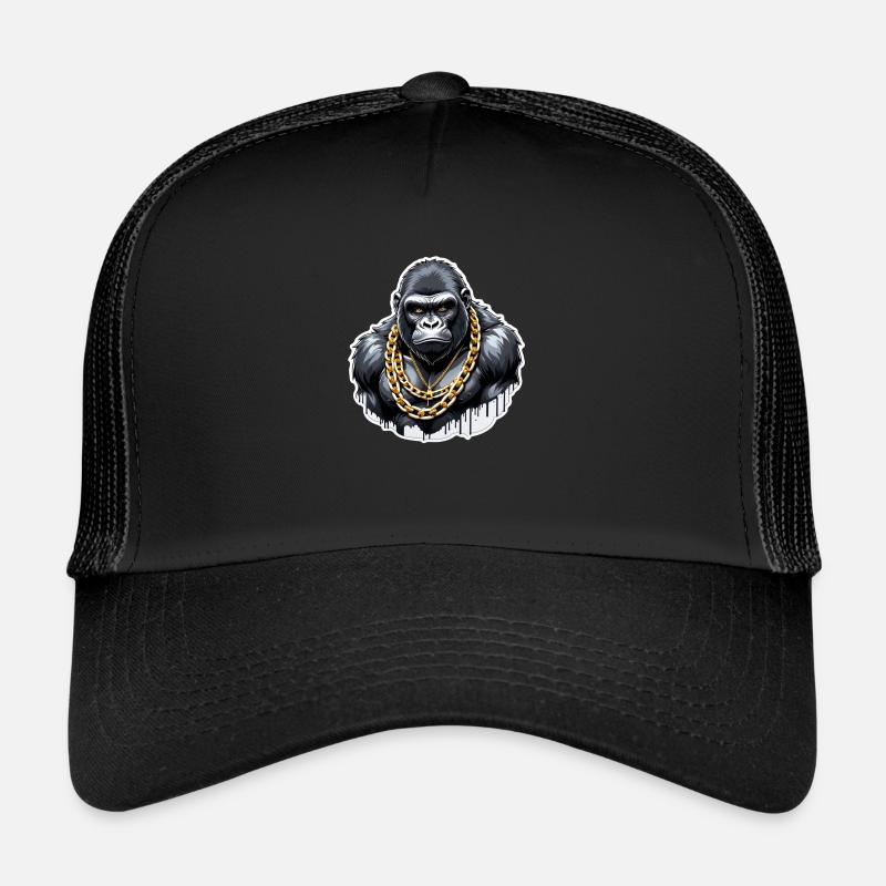 Gorilla with Gold Chain Trucker Cap