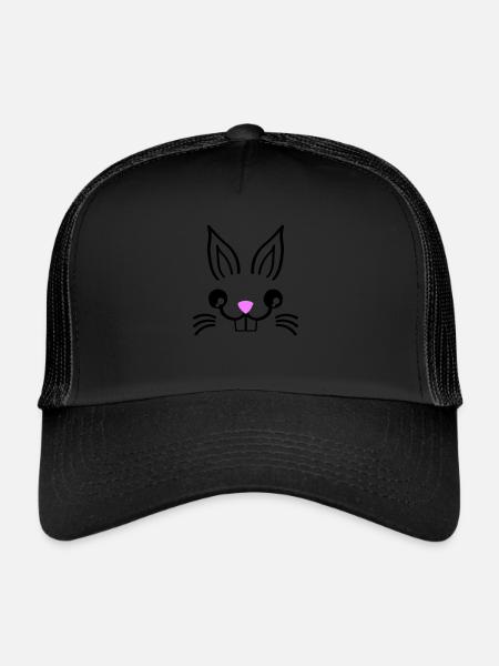 Bunny Rabbit - Trucker Cap - black/black - Front