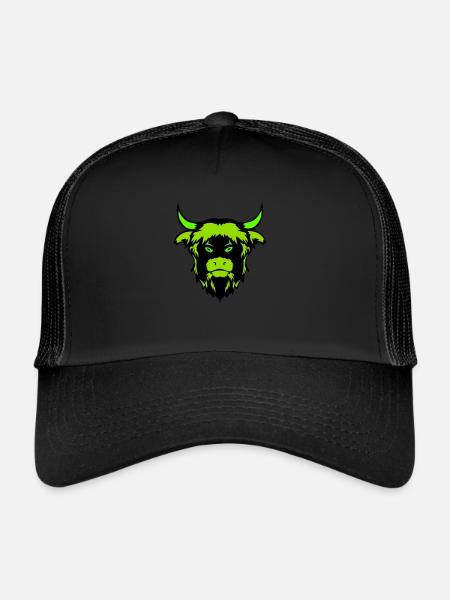 buffalo bull - Trucker Cap - black/black - Front