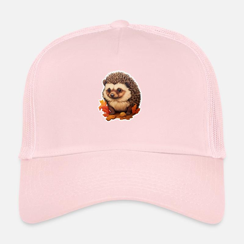 Hérisson avec des feuilles Casquette trucker 