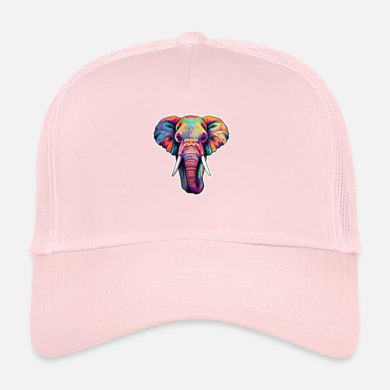 Elephant psychedelic Trucker Cap