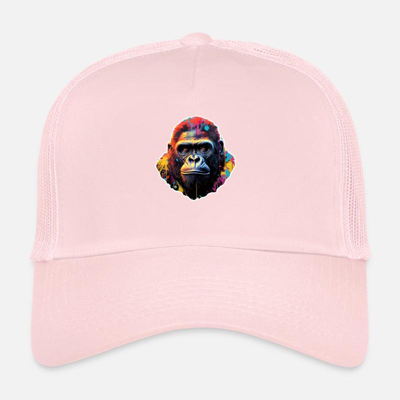 Gorilla Head Psychédélique Casquette trucker 