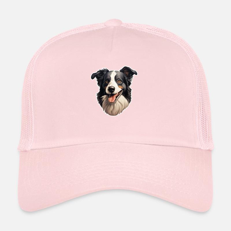 Tête de Border Collie Casquette trucker 