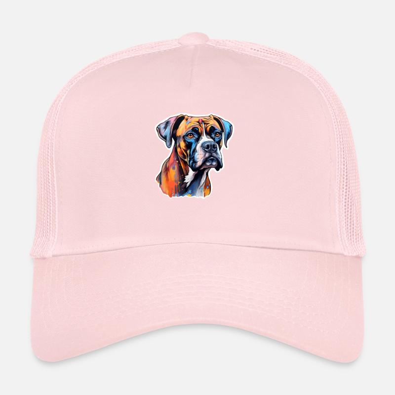 Boxer Head Psychédélique Casquette trucker 