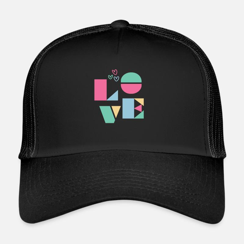 Pastellfarbene Liebe Trucker Cap