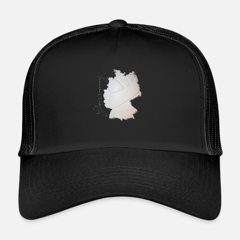 Germany Map Framed Real Volleyball EN Trucker Cap