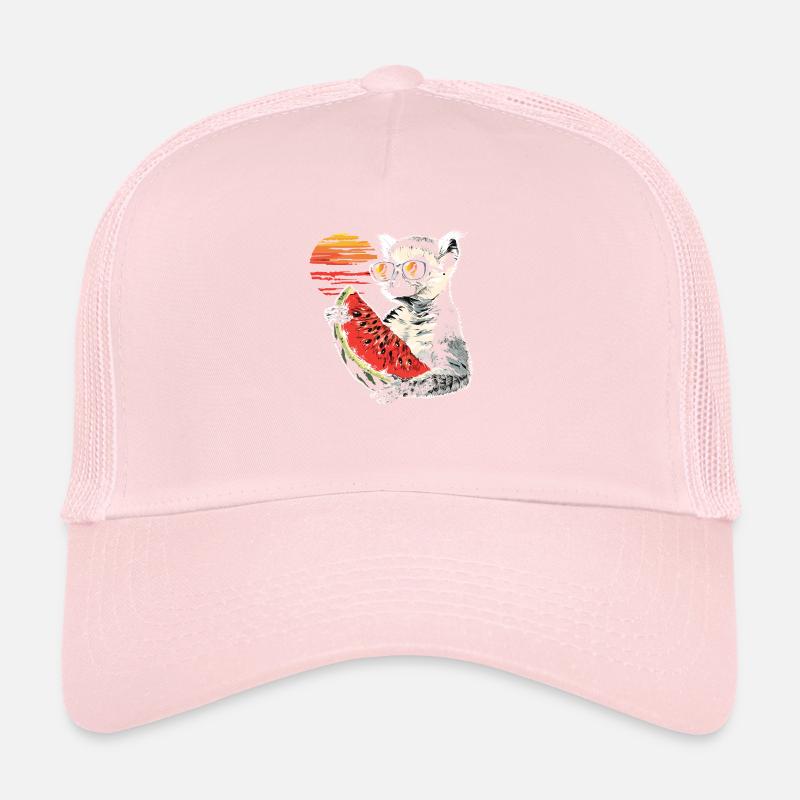 Lémurien Lémurien à queue annelée Lémurien de Madagascar animal pastèque Casquette trucker 