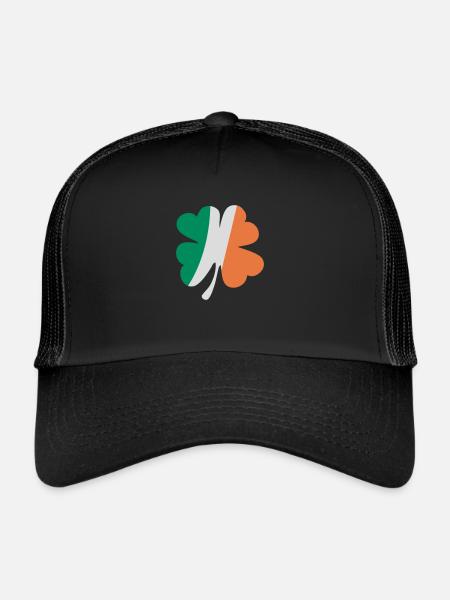 Irlande - Casquette trucker  - noir/noir - Devant